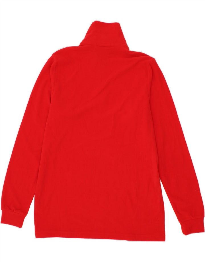 LOTTO Womens Zip Neck Fleece Jumper UK 16 Large Red Polyester Vintage Lotto and Second-Hand Lotto from Messina Hembry 