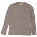 Tricou Levi's pentru bărbați, cu mânecă lungă, cu mânecă lungă, gri mic, cu pete