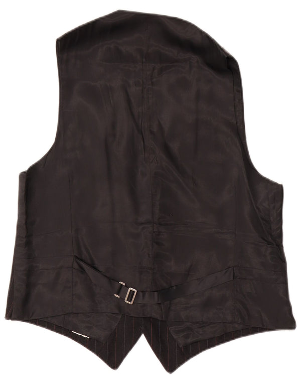 Vestă Vintage pentru bărbați, cu dungi mici, negre