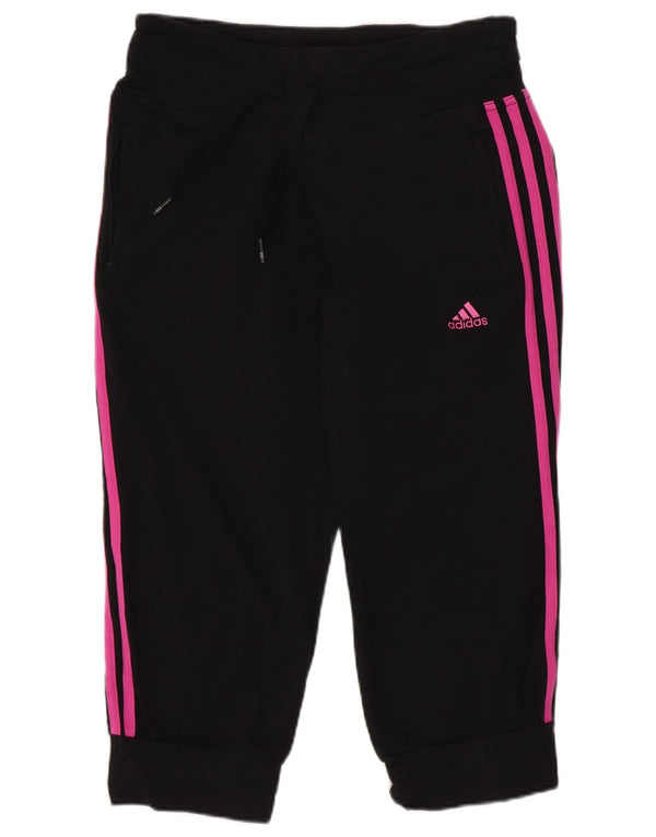 Pantaloni scurți sport Bermuda Adidas pentru femei UK 8 Mic, negru, sport din bumbac