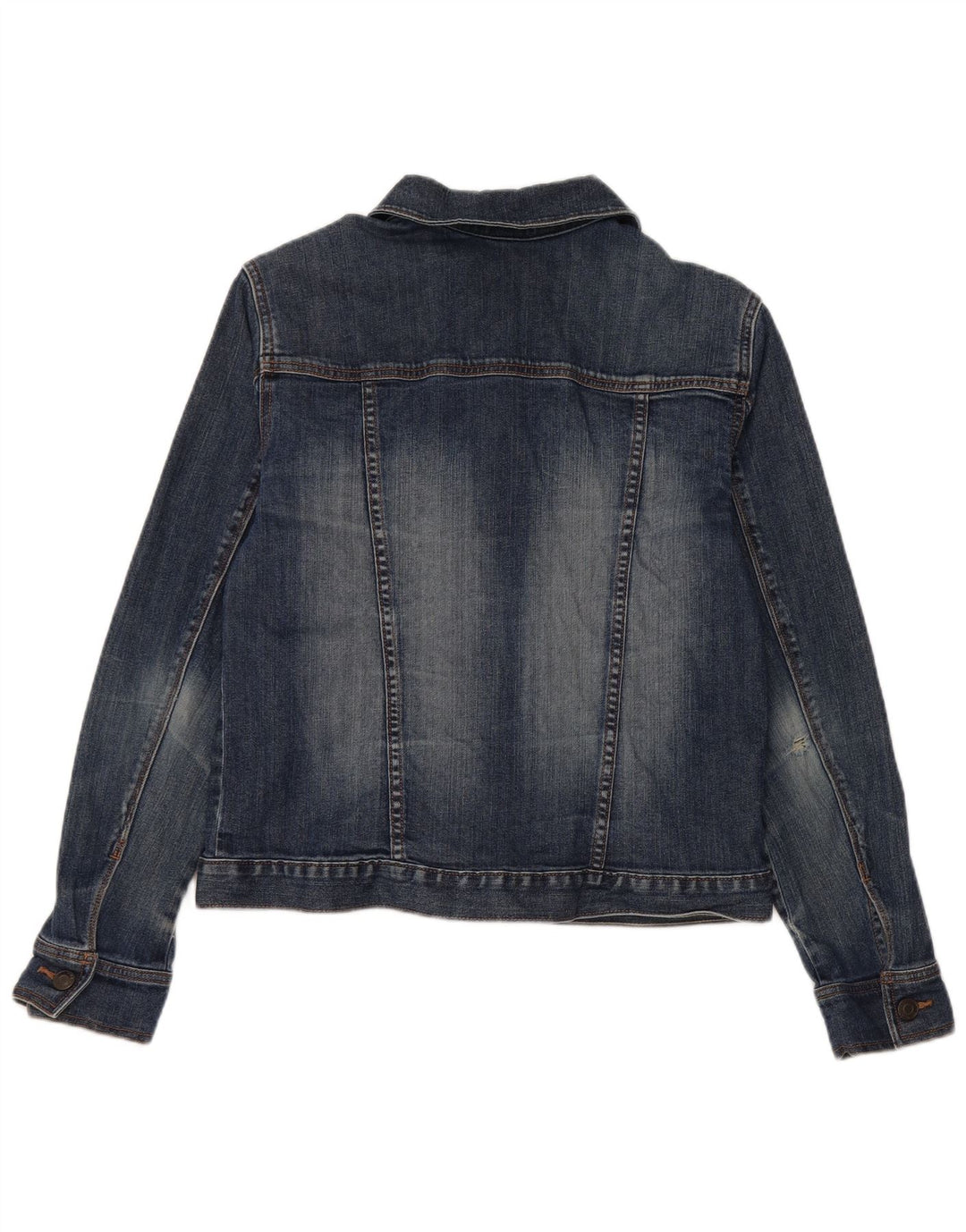 Jachetă de blugi pentru femei Eddie Bauer UK 14, bumbac albastru mediu