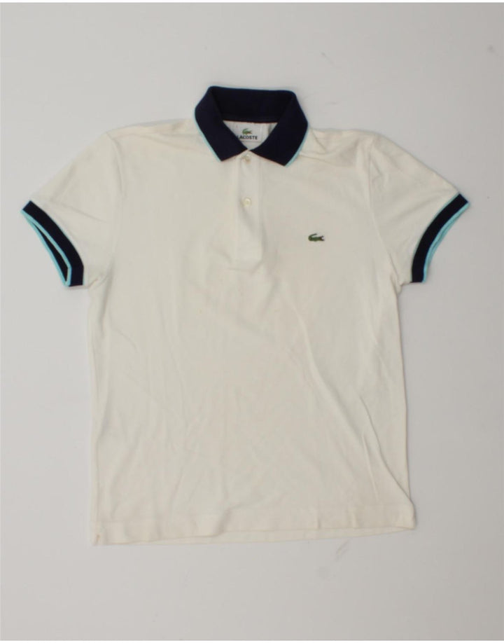 Tricou polo Lacoste Rugby pentru bărbați Mărimea 3 Bumbac alb mic