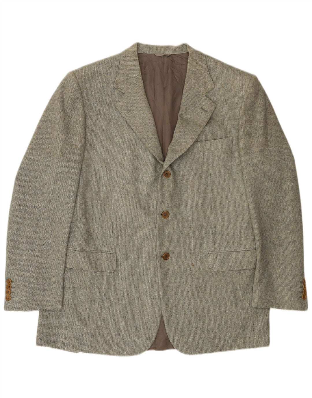 Jachetă Etro pentru bărbați, cu 3 nasturi, IT 54 2XL, lână verde în formă de spină