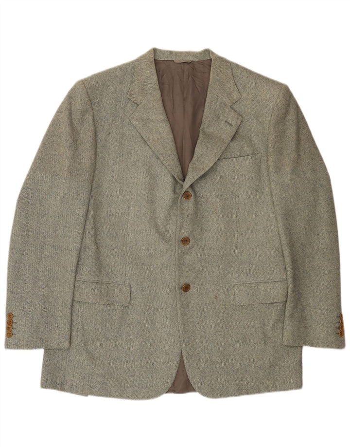 Jachetă Etro pentru bărbați, cu 3 nasturi, IT 54 2XL, lână verde în formă de spină