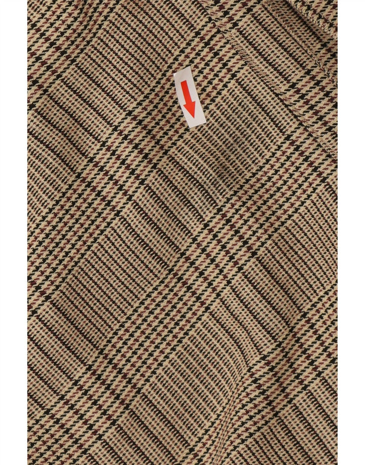 Jachetă Bomber pentru femei cu fermoar complet Zara UK 14 Medium Beige Check Poliester