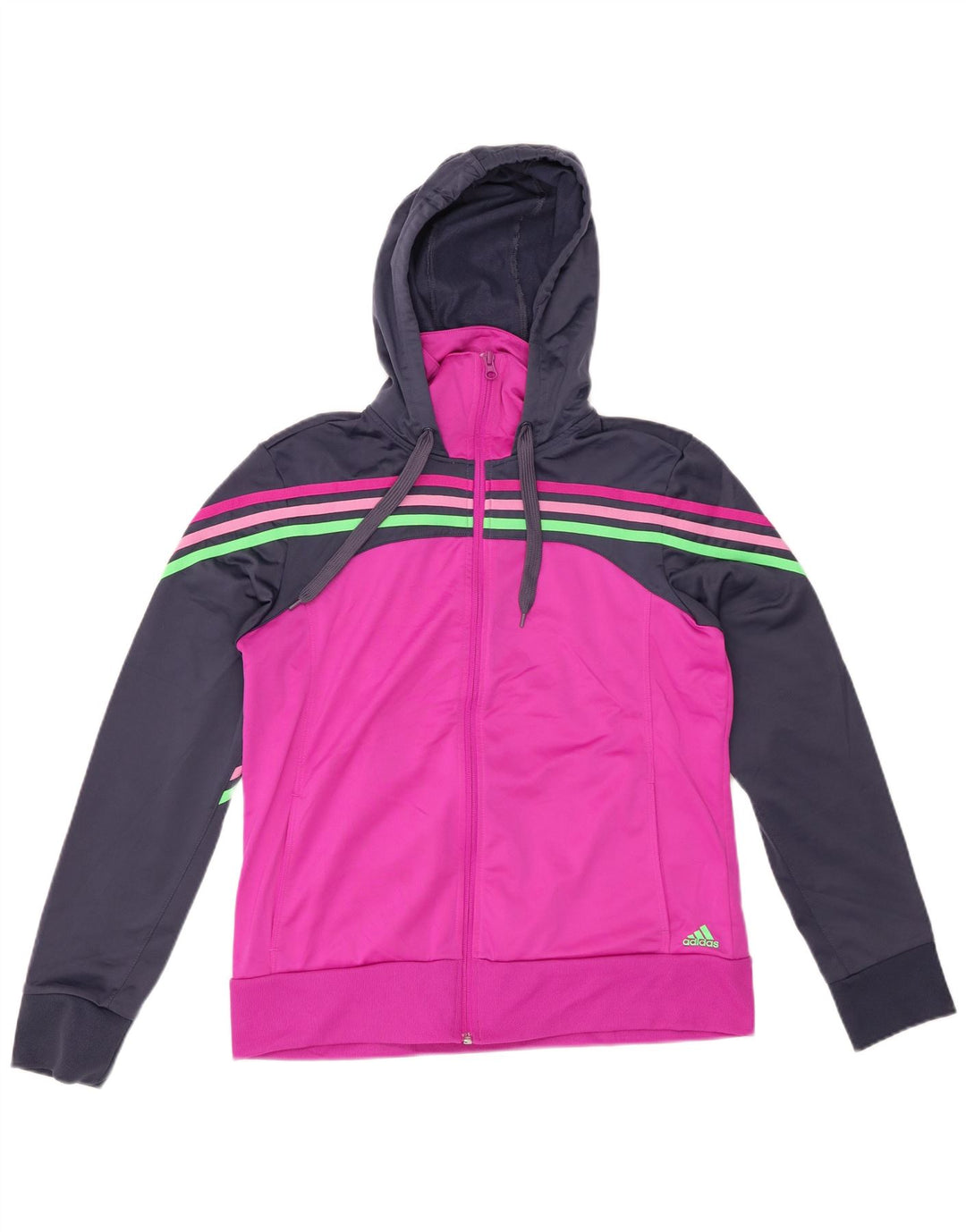 Pulover ADIDAS Climalite, cu fermoar, pentru femei, Marea Britanie 16/18, mare, roz colorblock