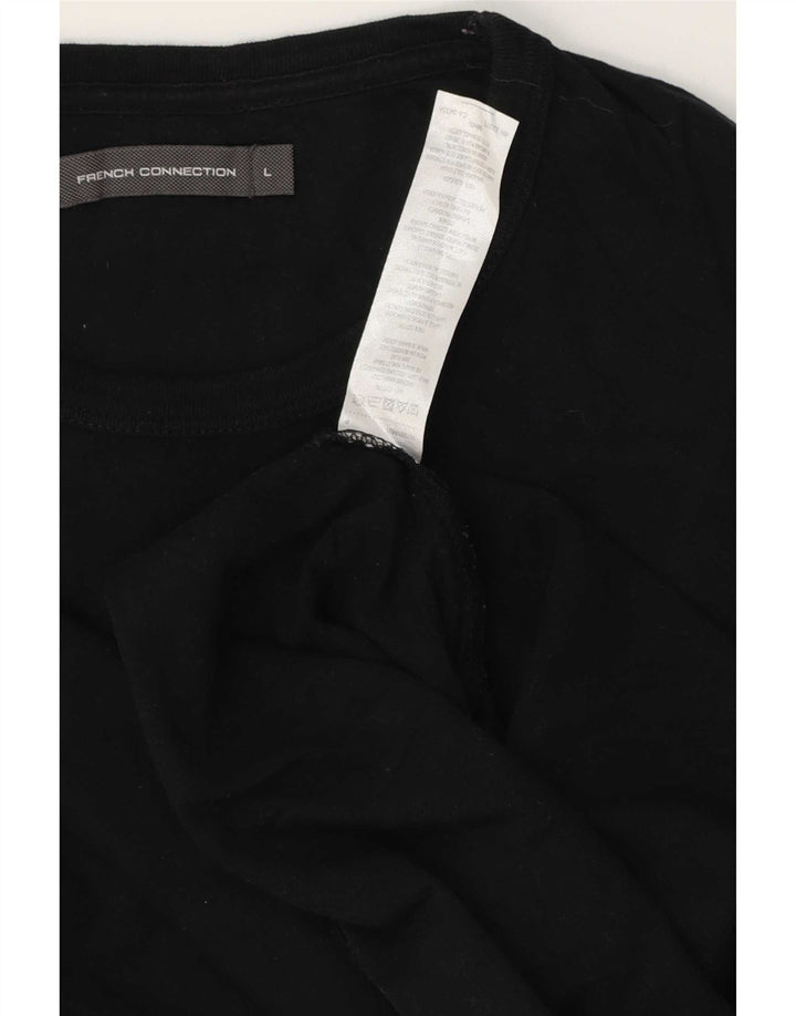 Tricou pentru bărbați French Connection Top mare din bumbac negru