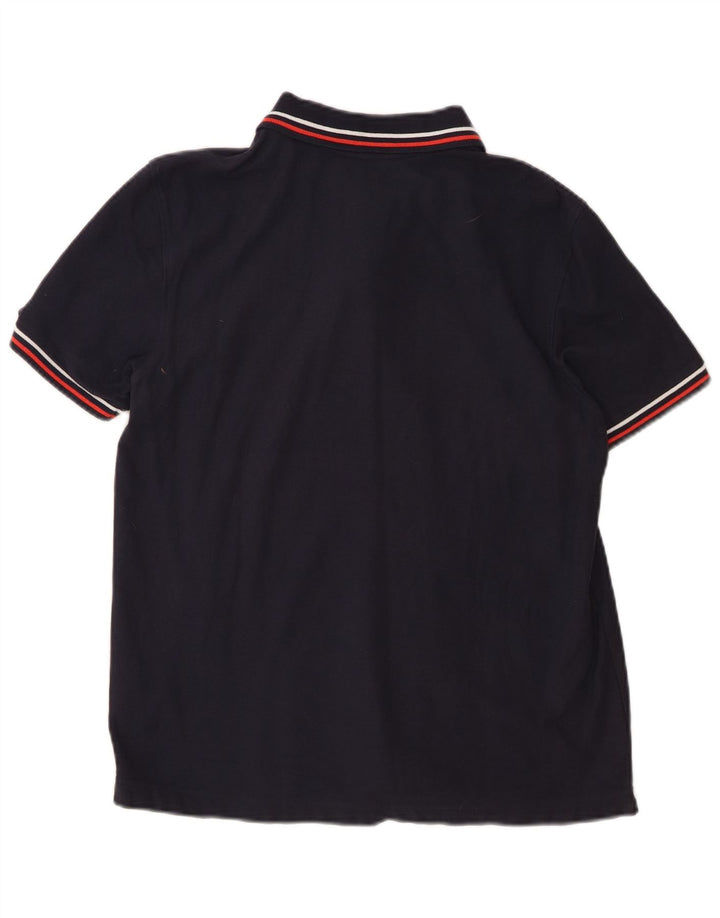 Tricou polo pentru bărbați Lotto, bumbac, albastru bleumarin mediu