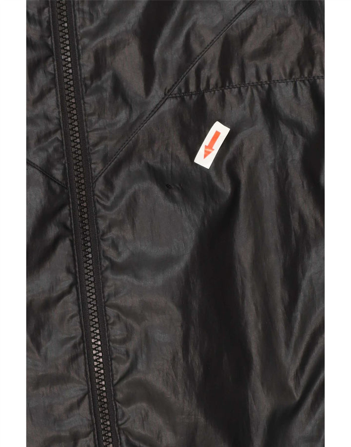 Jachetă de ploaie cu glugă pentru bărbați Adidas UK 38 Poliester mediu negru