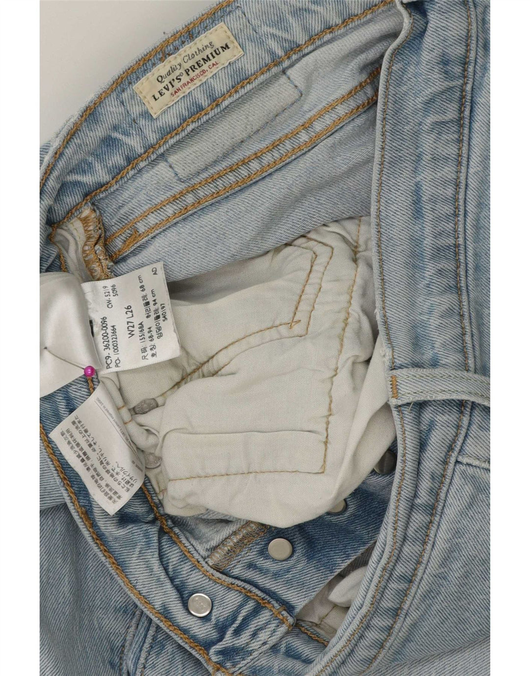 Blugi drepti pentru femei Levi's W27 L26 Bumbac albastru
