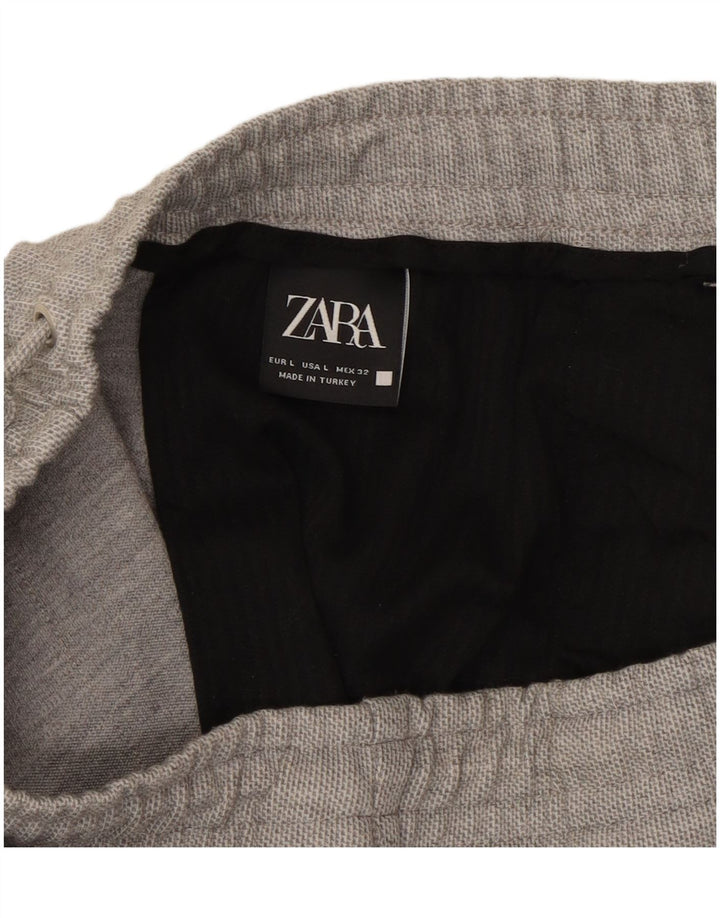 Pantaloni de trening Zara pentru femei UK 16 Large Gri