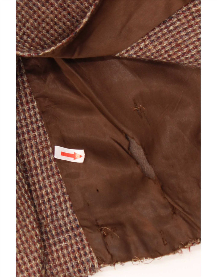 Jachetă pentru bărbați Harris Tweed, cu 2 nasturi, UK 36, maro, picioare de gală