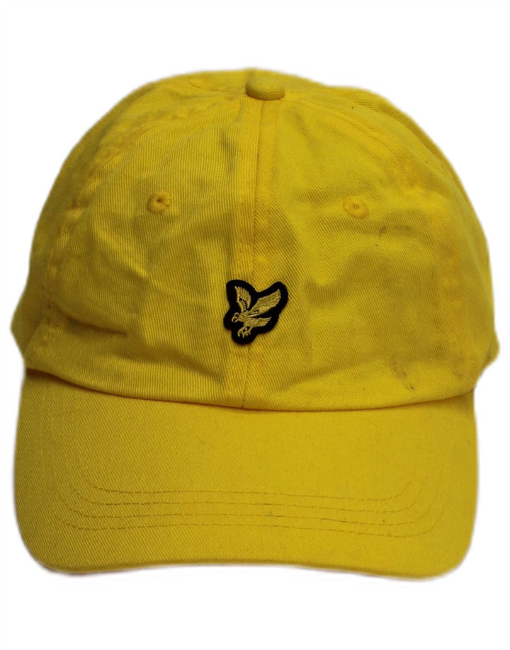 LYLE & SCOTT Şapcă de baseball cu grafică pentru bărbaţi, mărime unică, galbenă din bumbac clasică