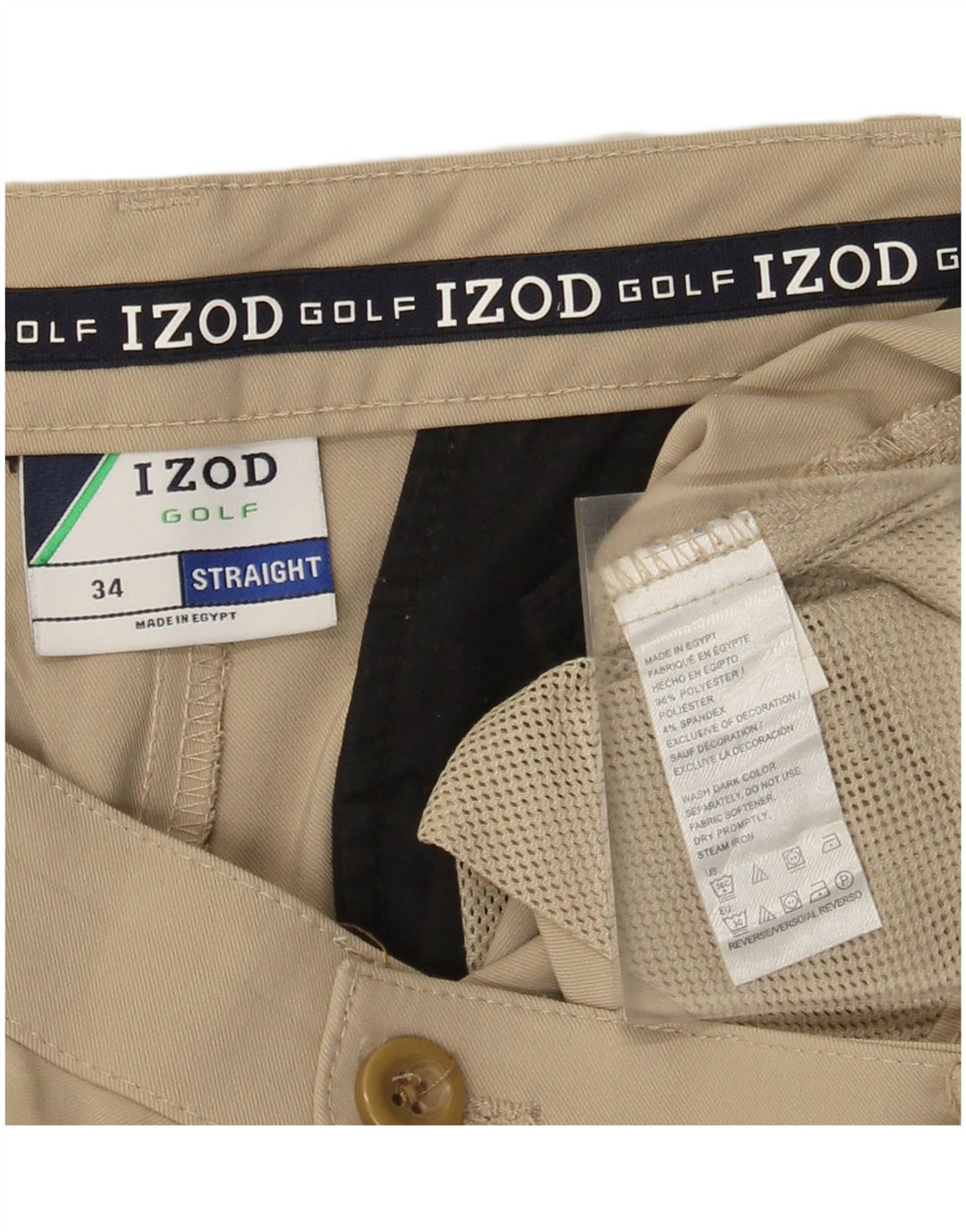 Pantaloni scurți chino pentru bărbați Izod W34, mare, bej, poliester