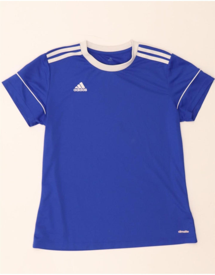 ADIDAS Womens Climalite T-Shirt Top UK 16/18 Large Blue Polyester Vintage Adidas and Second-Hand Adidas from Messina Hembry 