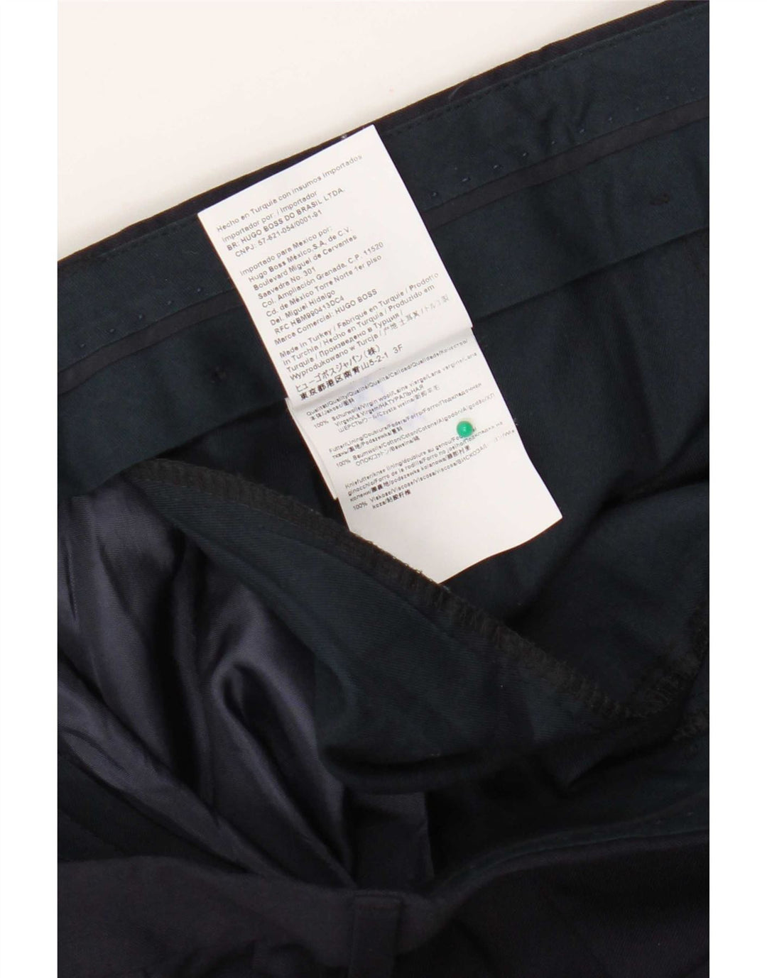 Pantaloni de costum slim pentru bărbați Hugo Boss L36 L30 Lână bleumarin
