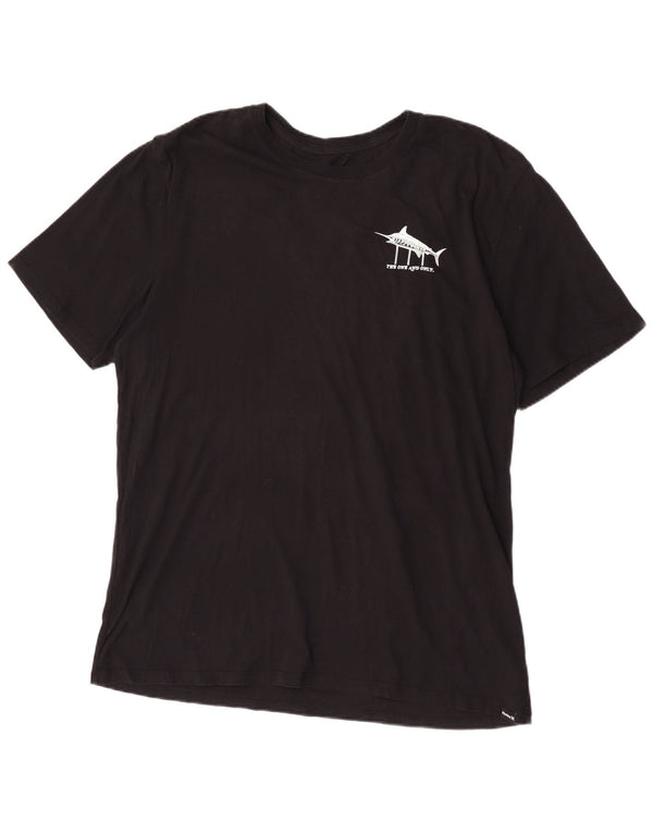 Tricou grafic pentru bărbați Hurley Top 2XL bumbac negru