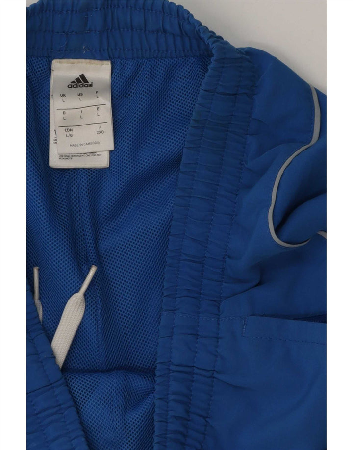 Pantaloni scurți sport grafic Adidas pentru bărbați, mari, albastru, poliester