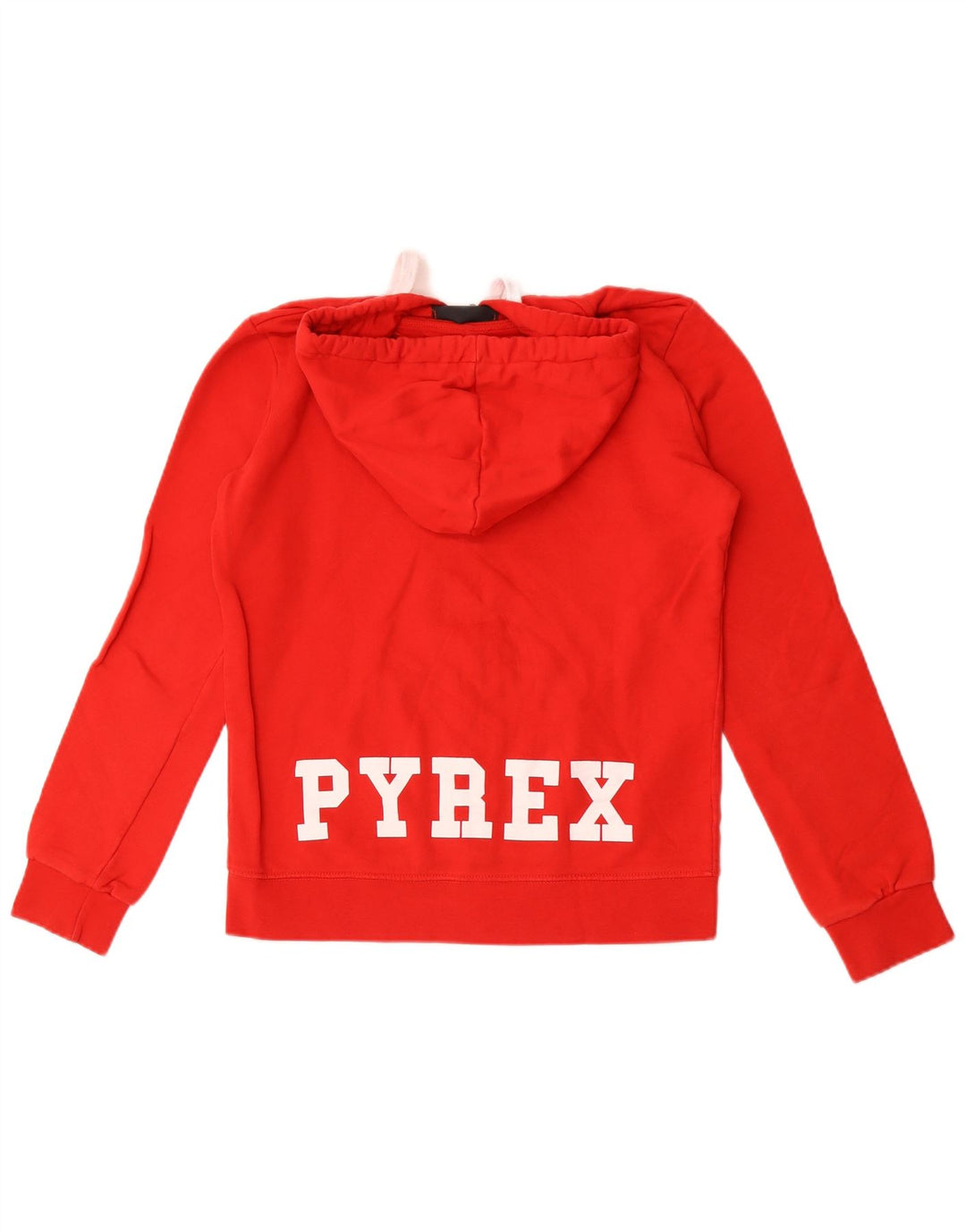 Pulover Pyrex pentru femei, cu fermoar și cu capota, UK 14, bumbac roșu mediu