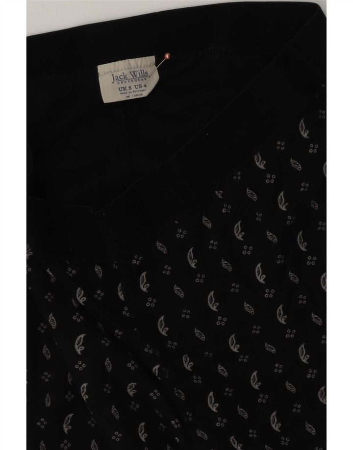 Leggings pentru femei Jack Wills cu model abstract UK 8 Small Black