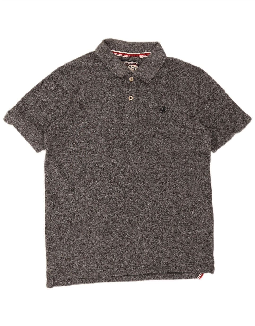 Tricou polo pentru bărbați Fat Face, mare, gri bumbac pete