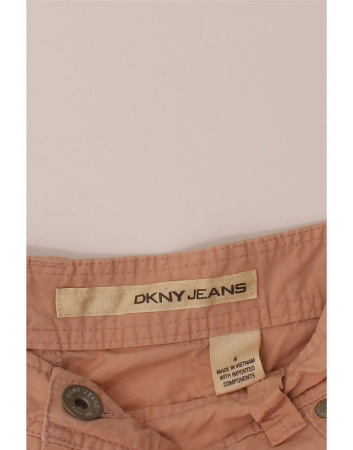 DKNY Womens Casual Shorts US 4 Small W30  Pink Cotton Vintage Dkny and Second-Hand Dkny from Messina Hembry 