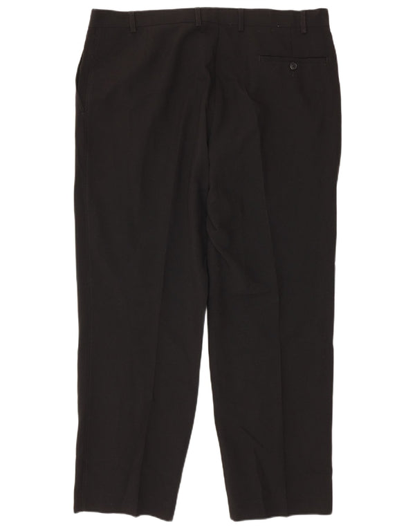 Pantaloni chino drepți pentru bărbați Marks & Spencer L38 L29 Poliester negru