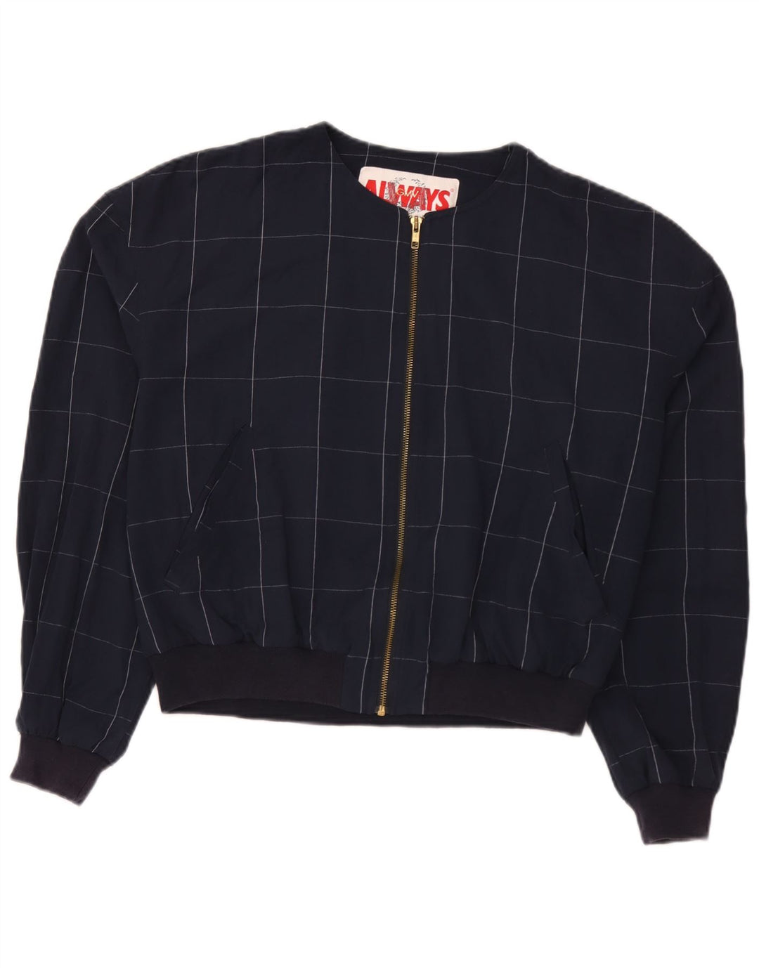 Bomber Vintage pentru femei IT 52 2XL Viscoză cu carouri bleumarin