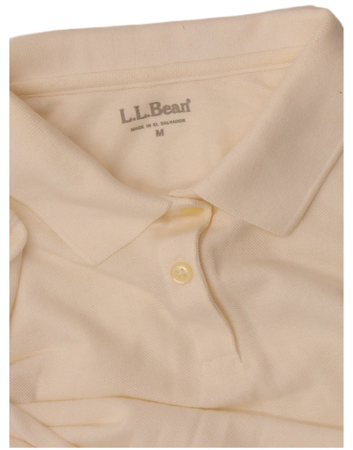 Tricou polo cu mânecă lungă pentru femei L.L.Bean UK 14 Medium White