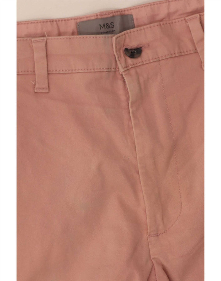Pantaloni scurți chino pentru bărbați Marks & Spencer W32, bumbac roz mediu