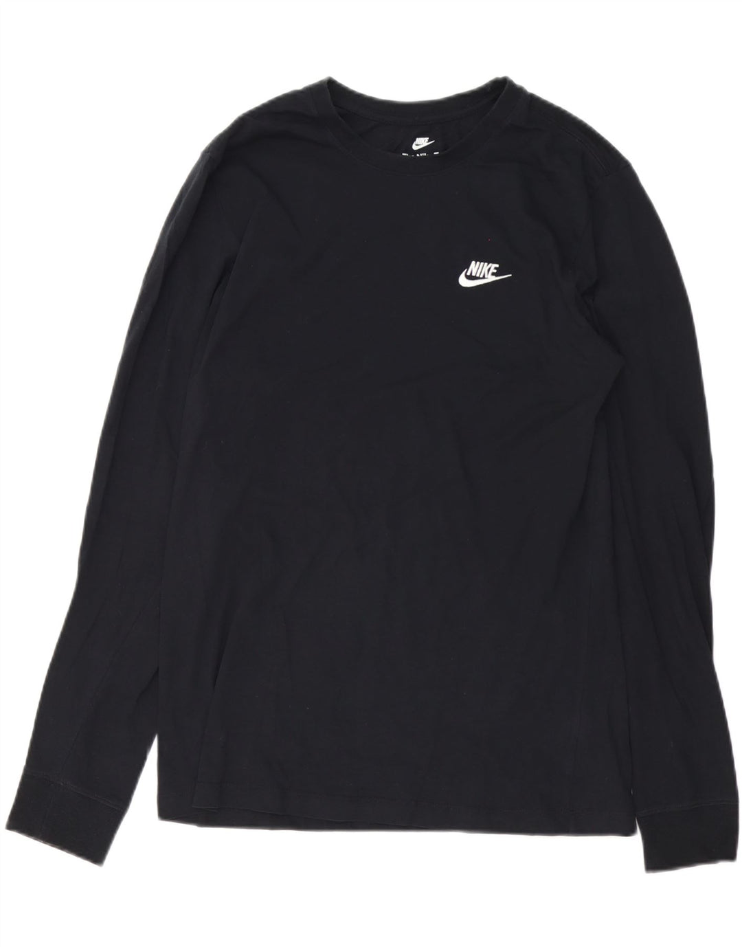 Top pentru bărbați Nike cu mânecă lungă, bumbac mediu negru
