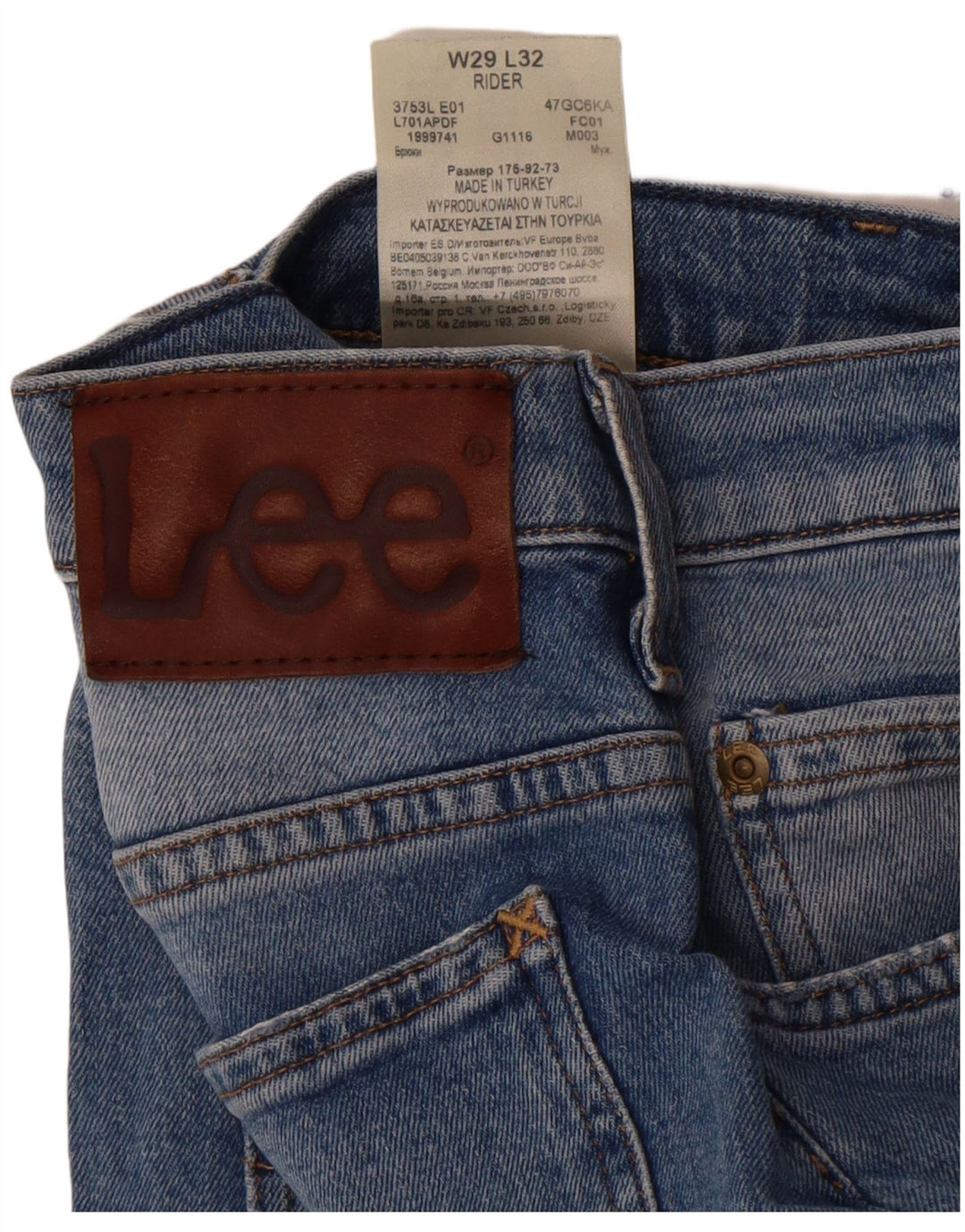 Blugi Lee Rider Slim pentru bărbați W29 L32 Bumbac albastru