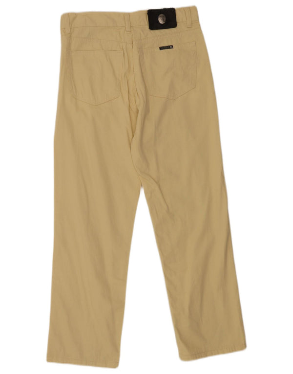 Trussardi Pantaloni Drepți Casual Femei L32 L27 Bumbac Galben