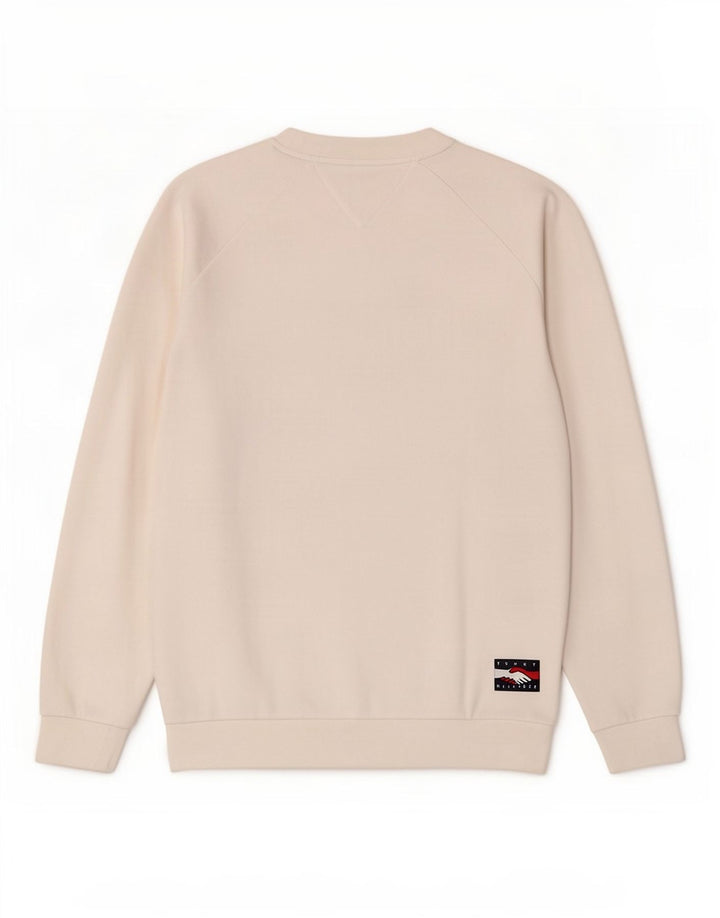 Hanorac grafic Tommy Hilfiger pentru bărbați, bumbac alb mediu