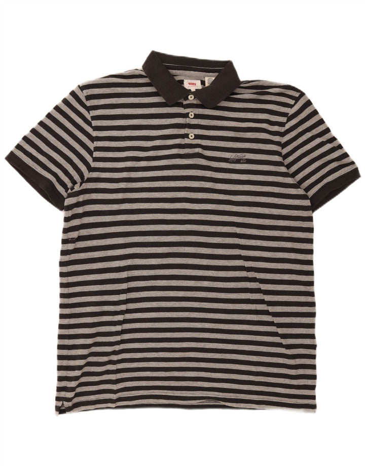 Tricou polo pentru bărbați Levi's XL cu dungi negre