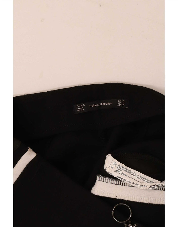 Pantaloni de trening Zara pentru femei UK 12 Medium Black Colorblock Viscose