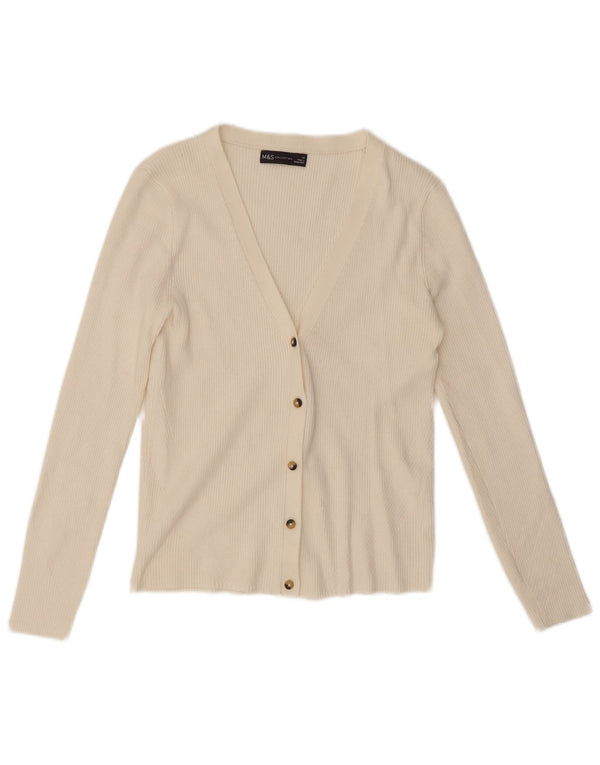 Pulover cardigan pentru femei Marks & Spencer UK 14 Medium White