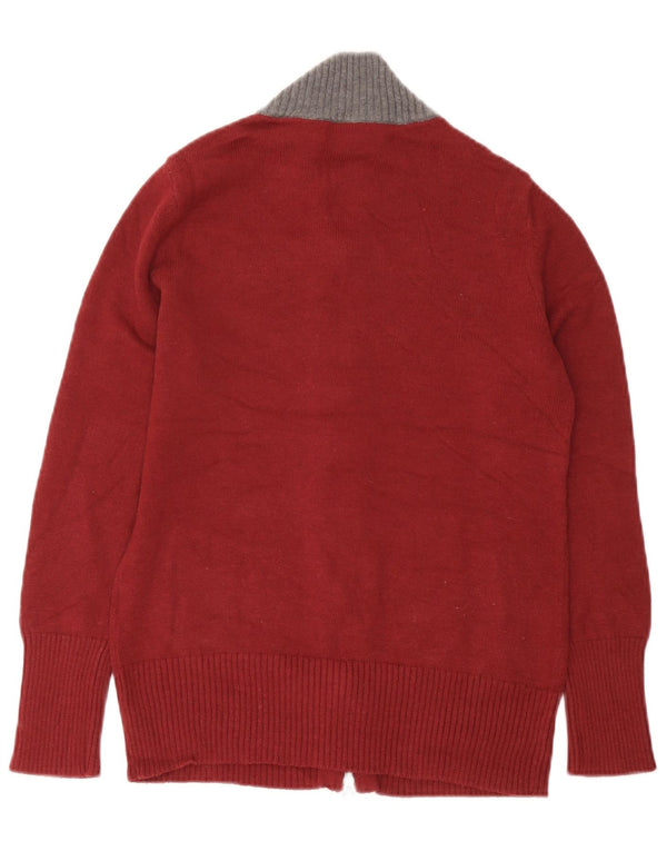 Cardigan pentru bărbați Eddie Bauer Pulover Medium Burgundy Fair Isle Bumbac Iarnă
