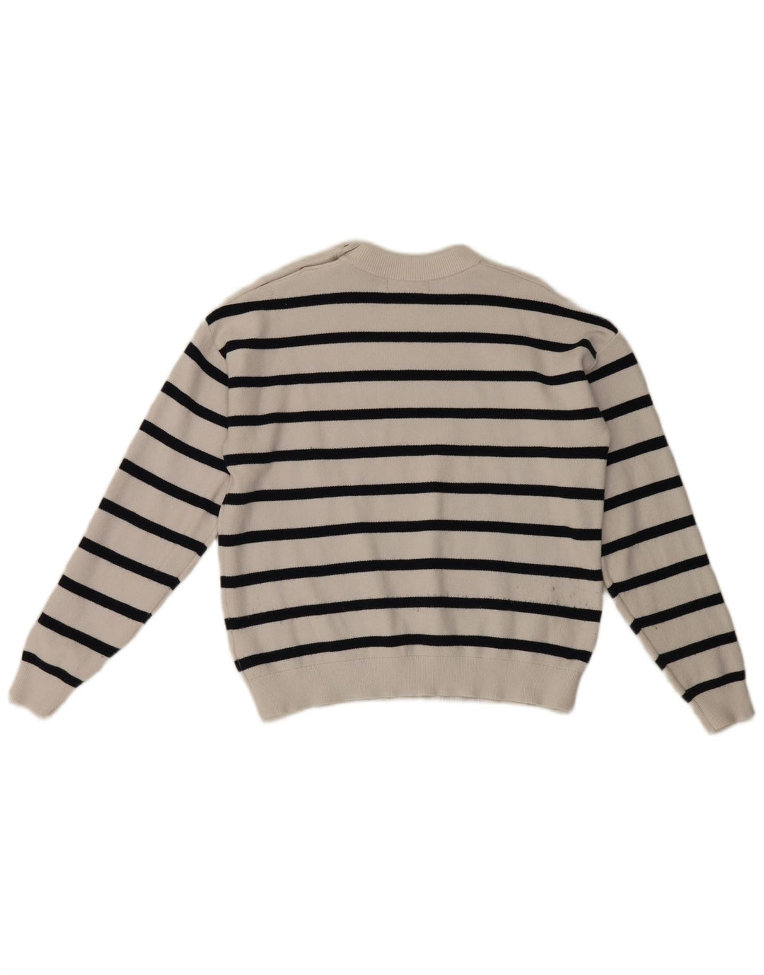 Pulover pentru femei Marks & Spencer cu decolteu rotund, cu dungi albe medii, UK 14