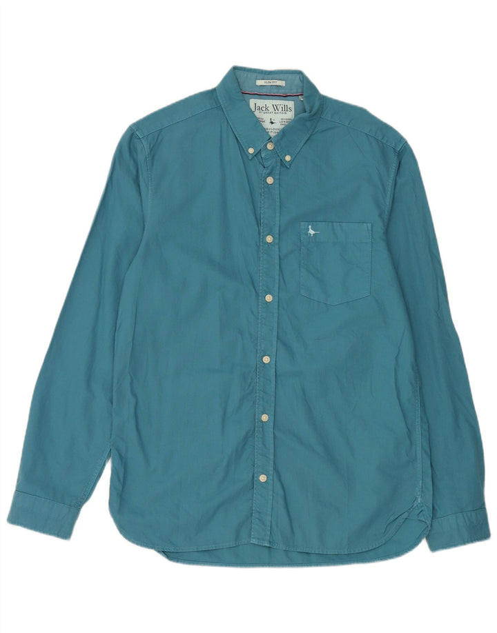 Cămașă Jack Wills Slim Fit pentru bărbați, albastru mediu
