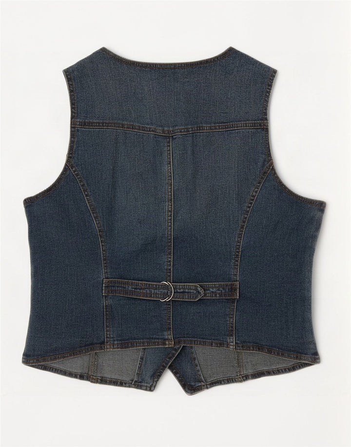 Vestă de blugi vintage pentru femei EU 42, mare, albastru, bumbac