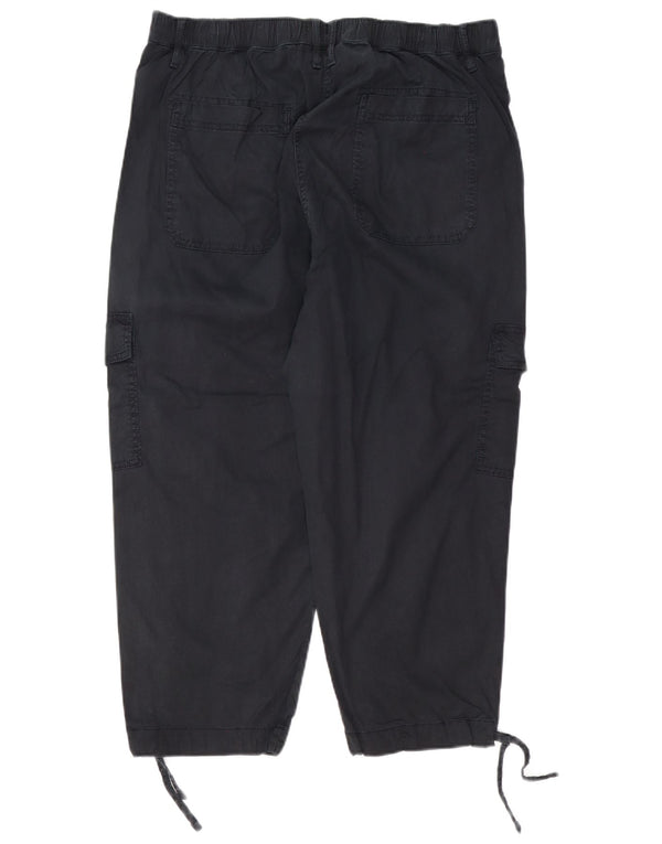 Pantaloni cargo cu talie înaltă pentru femei Marks & Spencer UK 16 Large W38 L23 Black