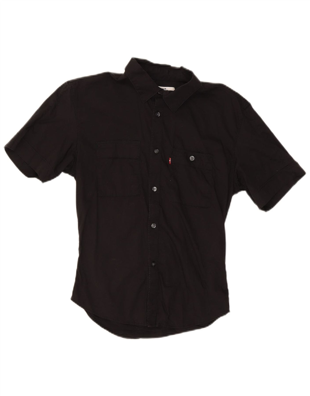 Cămașă Levi's Slim Fit cu mânecă scurtă, bumbac negru mic