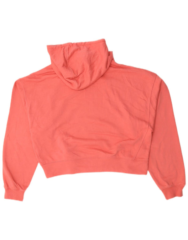 Pulover supradimensionat pentru femei Adidas UK 12, bumbac roz mediu