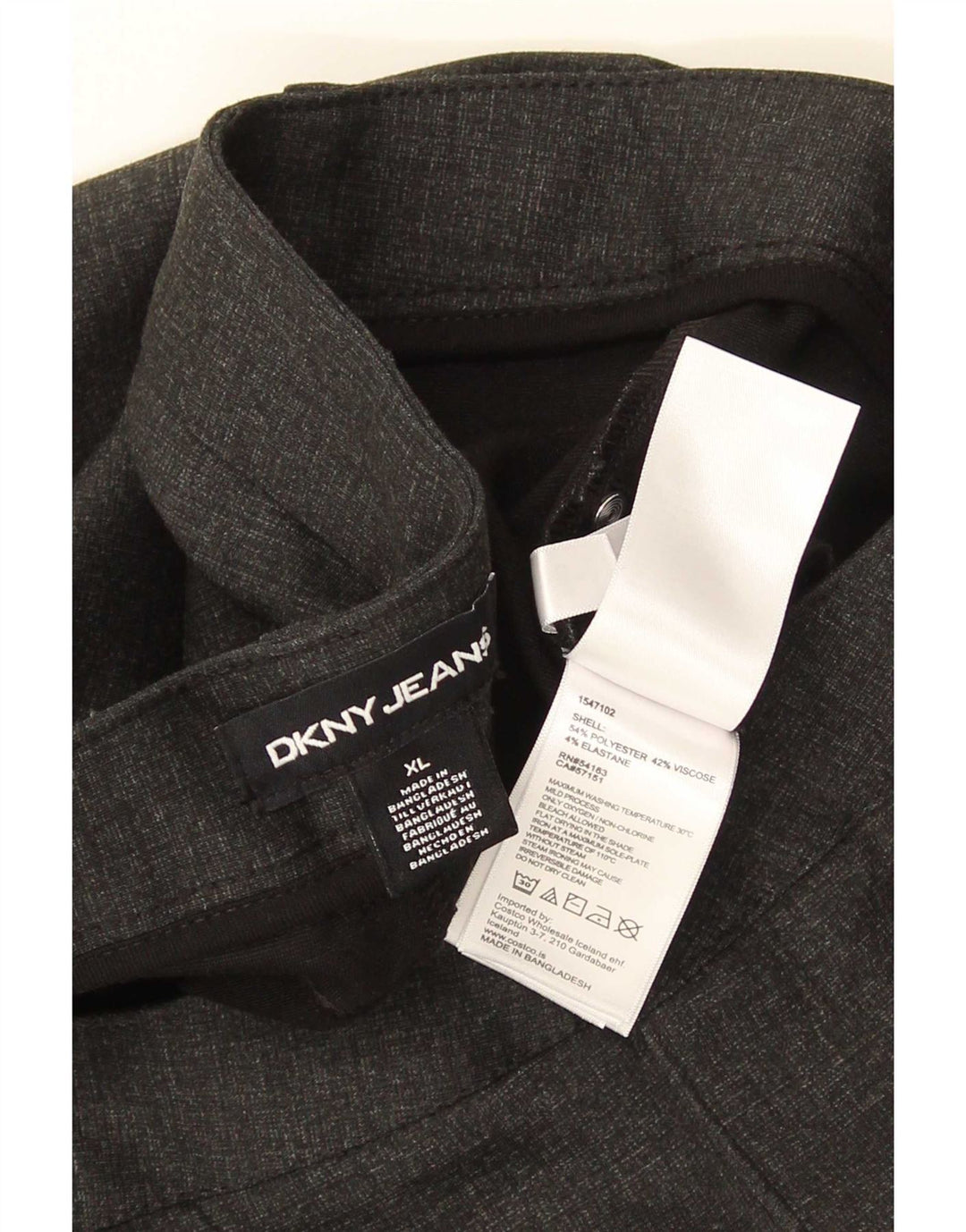 Dkny Pantaloni drepti pentru bărbați XL W36 L29 Poliester negru