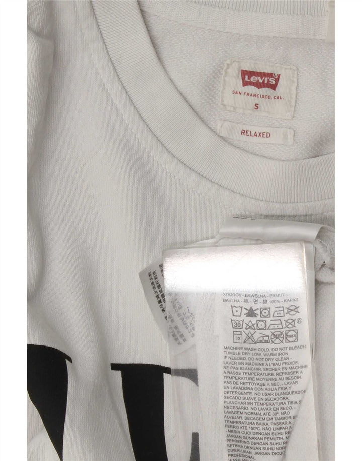 Pulover pentru bărbați Levi's Relaxed Graphic Pulover mic, alb, bumbac