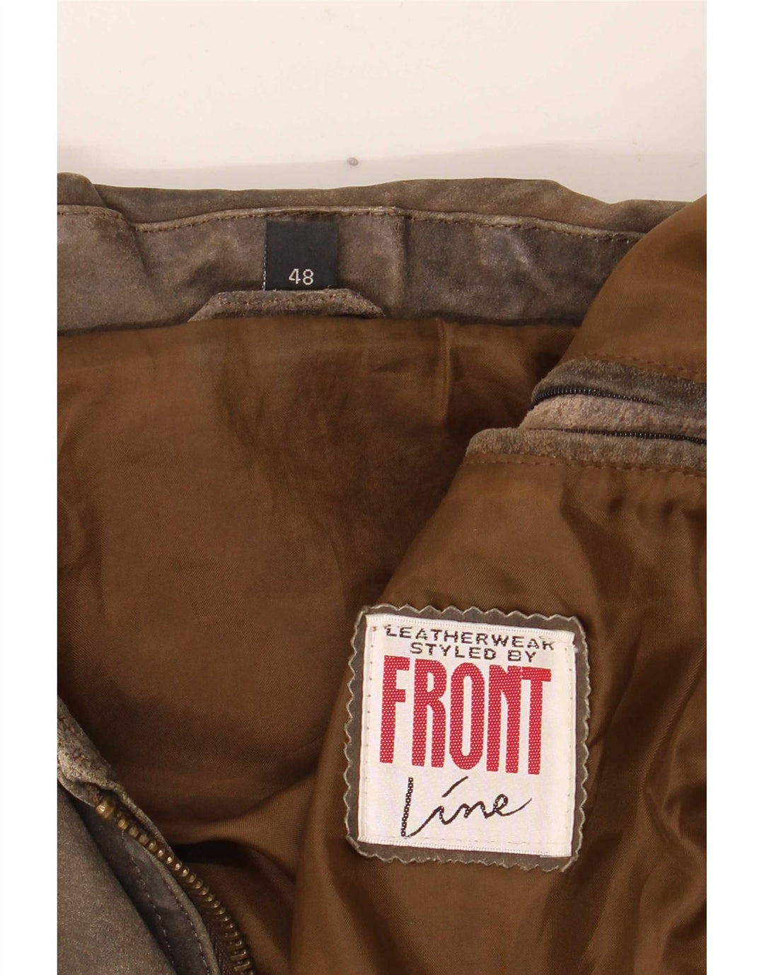 Jachetă din piele pentru bărbați Front Line IT 48 Medium Khaki