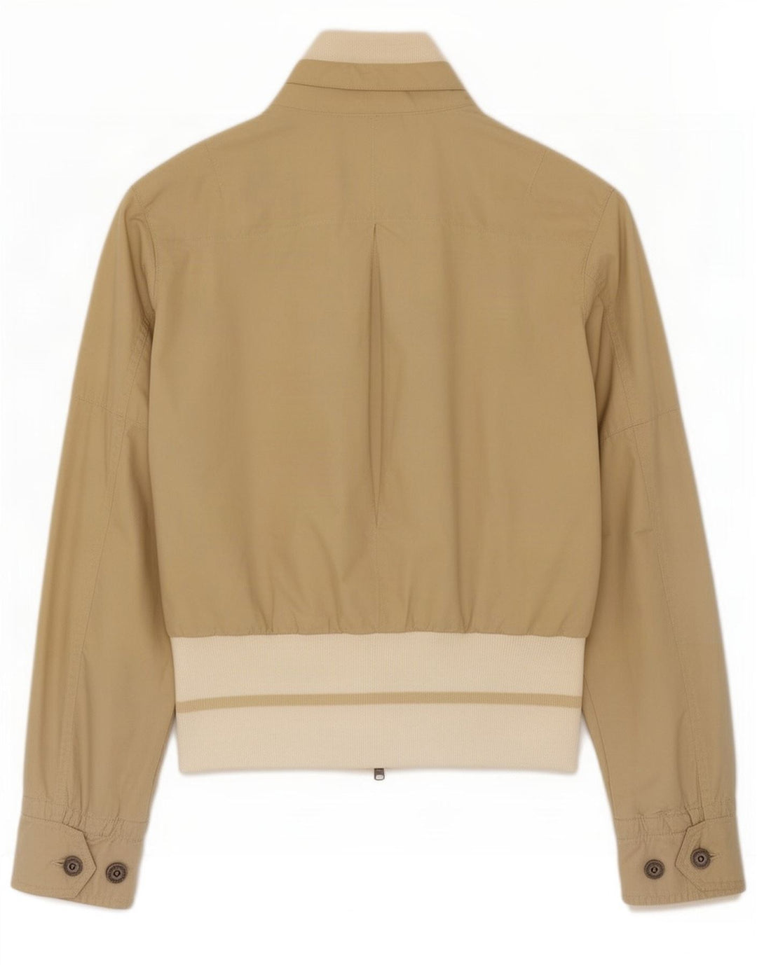 Jachetă bomber pentru femei Woolrich UK 10 mic, bej, bumbac color bloc