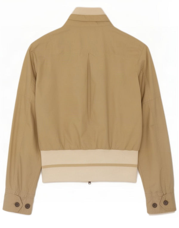 Jachetă bomber pentru femei Woolrich UK 10 mic, bej, bumbac color bloc