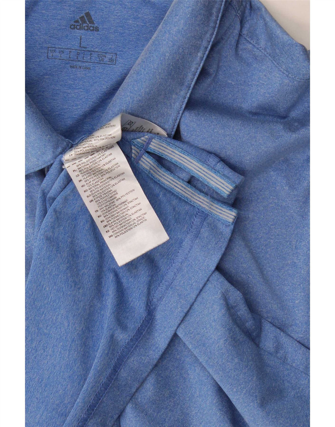 Tricou polo Adidas pentru bărbați, mare, albastru, poliester